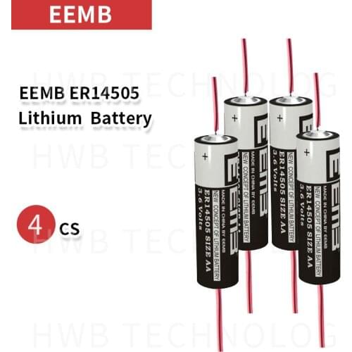 4Pcs/LOT EEMB ER14505 AA 3.6V 2400mAh Lithium Battery ER14505 Band welding needle Free Shipping