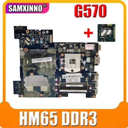 Akemy Laptop Motherboard For Lenovo G570 PIWG2 LA-675AP Mainboard HM65 DDR3 Socket PGA989