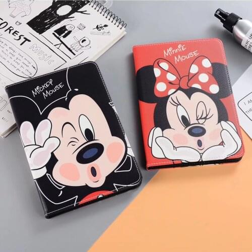 Disney Mickey Tablet Case for IPad Mini4/3/2/1 Mini5 5/6/7/8 Air2/1 Pro 9.7inch Protection Cover Apple Tablet Shell Cartoon Case