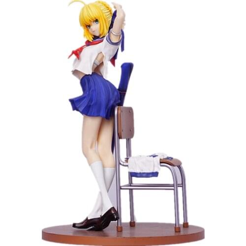 Fate Grand Order Stay Night Saber Altria School Uniform Ver. 1/7 Scale Painted Sey PVC Action Figure Clooection Model Toys