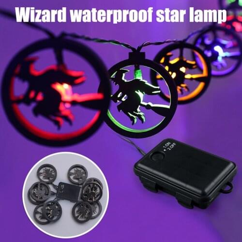 Halloween Wizard String Lights Glowing Hanging Ornament Waterproof LED Lamp for Home Garden Courtyard Decoration xqmg Party 2021