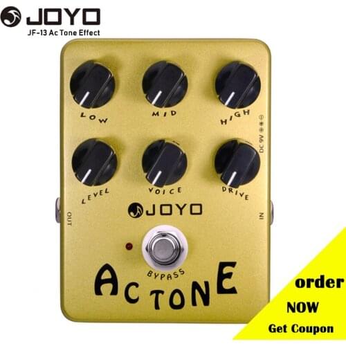 JOYO JF-13 AC Tone Guitar Effect Pedal Classic British Rock Sound Reproduces The Sound of AV-30 Tone AMP Simulation Pedal