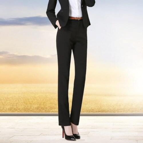 Suit pants Women Trouser Pantalon Work pants Black Summer Office uniform