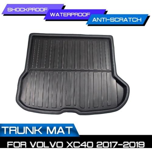 Mat Boot Liner Floor Carpet For Volvo XC40 2017-2019 Car Tray Boot Liner Rear Trunk Cover Matt Cargo Mud Non-slip Waterproof