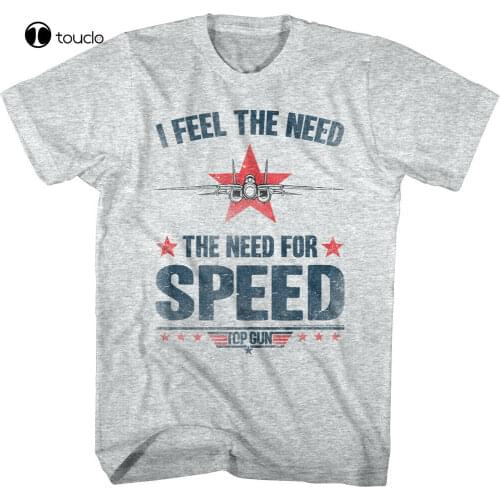 Top Gun I Feel The Need For Speed Mens T Shirt Stars Movie F14 Tomcat Maverick Tee Shirt
