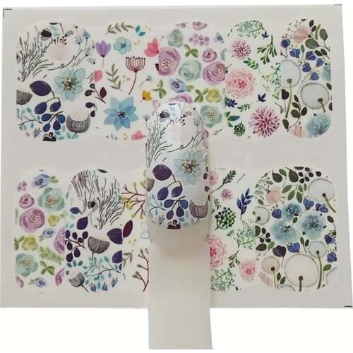 Nail POP ART Various floret patterns Water Decal Nail Art Nail Sticker For Nail Tip Tattoo A23