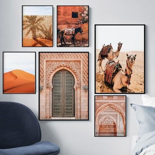 Donkey Wall Art Morocco Print Painting Decoration Pictures Desert Wall Art Canvas Painting Camel Posters And Prints Nordic Style