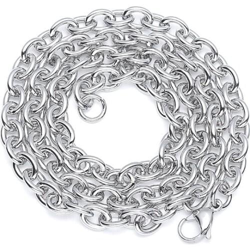 Never Fade 316 Stainless Steel O Shape Chain Men Necklace Jewelry Man Charm Pendant Necklace For Male Accessories Hand Cuff