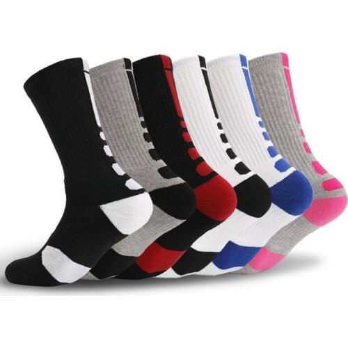 Outdoor Basketball Socks Mens Professional Elite Long Tube Sports Antiskid Sweat Absorption Thickened Black Towel Bottom Socks