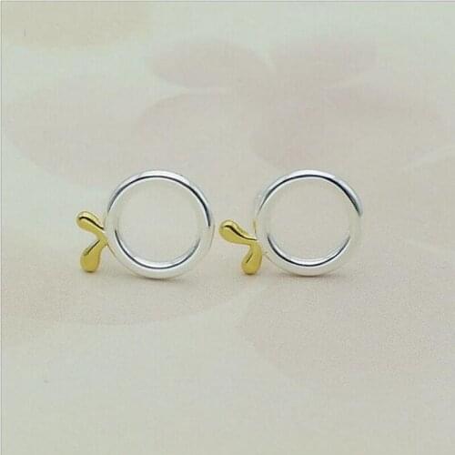 New Sale Popular 925 Sterling Silver Jewelry Fashion Small Circle Bird Smooth Hollow Anti-allergic Female Earrings SE182