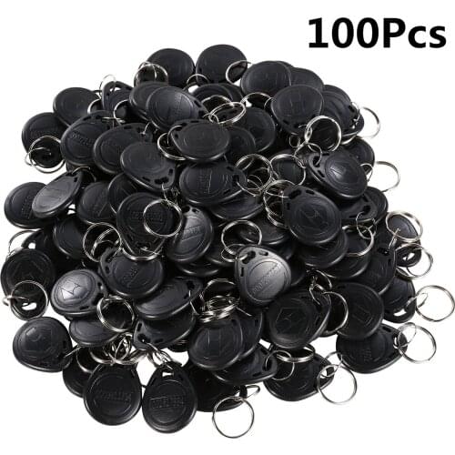Wholesale 100Pcs Contactless RFID 125KHz Tag 6 Color TK4100 EM4100 Proximity ID Card Token Keyfobs Key Tags