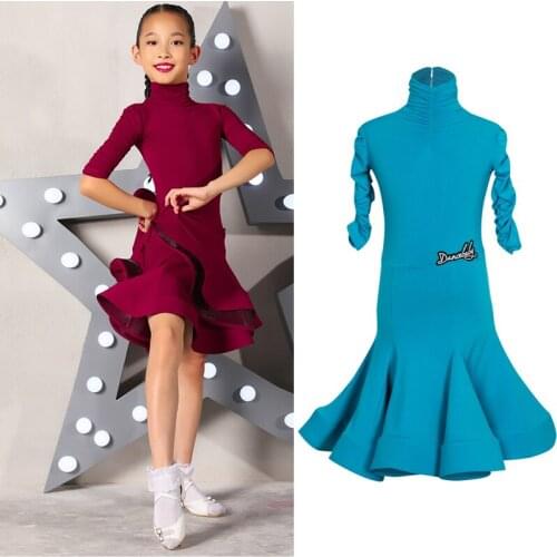 High-Collar Latin Dance Dress National Standard Competition Dress Samba Ballroom Dance Clothes Professional Latino Costume L4845