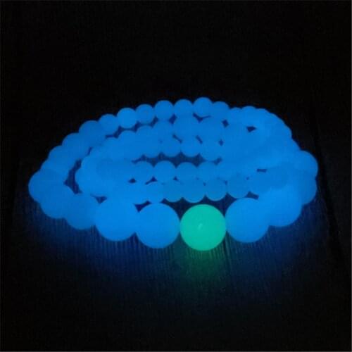 Charms Glowing In The Dark Natural Stone Necklace Men Blue Green Luminous Stone Yoga Necklaces For Women Rosary Jewelry Gifts
