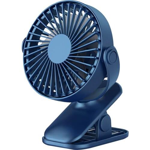 Portable USB Table Fan Clip-on Type Rechargeable Mini Desk Fan 360 Degree Rotation Adjustable Clip-on Fan