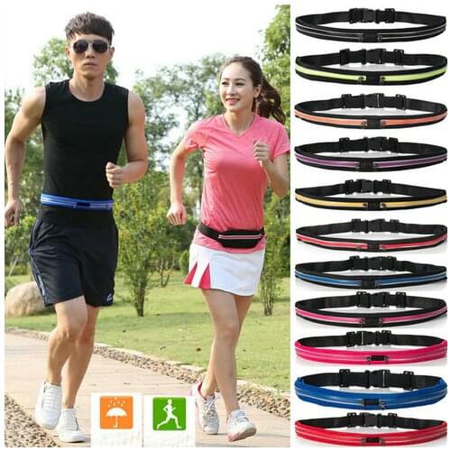 HOT Belt Bag Pack Waist Packs Running Jogging Cycling Belt Pouch Sports Fanny Pack Universal Dual Pocket New Waist Bum Bag Waist