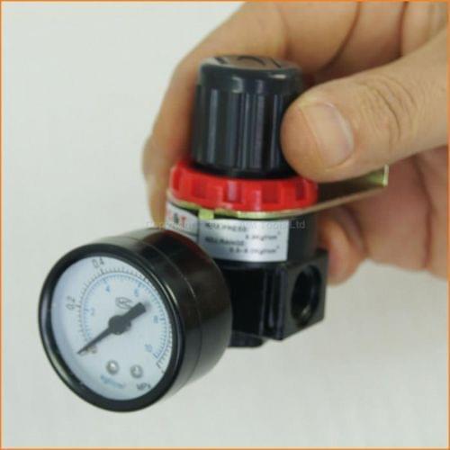 Mini Adjustable Air Regulator With Dial Gauge For Spray Gun Economy Tools