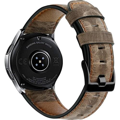 Crazy horse leather band For Amazfit GTR 47MM Stratos 3 Pace 2 Leather bracelet Huawei watch gt 2 Honor Magic 46mm strap band