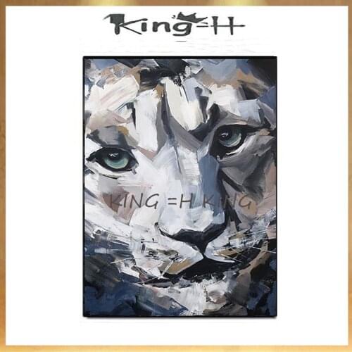 Hand-painted modern abstract modern home wall forest animal tiger angry tiger oil painting home decoration large mural