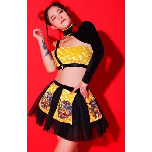 Sexy Woman Dj Costume Chinese Style Retro National Dance Team Jazz GoGo Dancer Nightclub Rave Dance Costume Singer Stage Wear