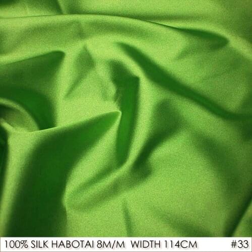 CISULI SILK HABOTAI 114cm width 8 mm/100% Natural Silk Fabric Lining Textile Batik Painting DIY Patchwork Fabric Lime NO 33