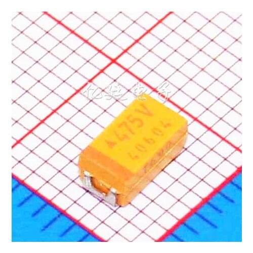 Patch Tantalum Capacitor 4.7UF 25V Type C 6032 475E 10% Duct Capacitive Yellow Polarity Capacitor