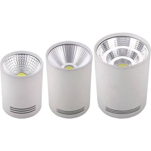 Surface Mounted COB LED Downlight 15W Led ceiling Lamp, Body Color White / Black, Warm/White/Cold White Down Light 85-265V