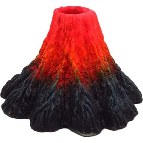 Aquarium Volcano Fish Tank Bubbler Decorations Resin Volcano Ornament for Aquarium Decoration
