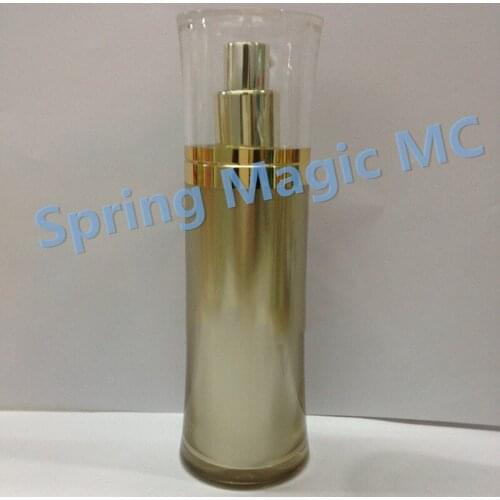 High Quality 100ML Pink/Gold Acrylic Press pump Bottles,Empty lotion Essence Bottles,Can be used Spray bottle,Cosmetic container