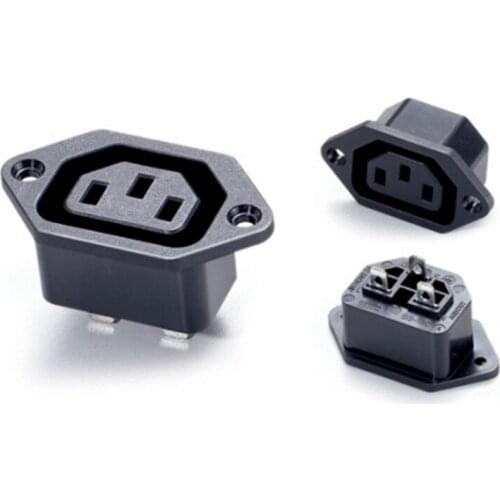 High quality IEC 320 C13 female industrial power connector socket for PDU, full copper