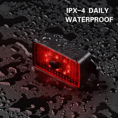 Mini Bicycle Lights Rainproof Safety Warning Cycling Rear Flashlight Bike Taillight USB Rechargeable MTB Bike Rear Light Kit