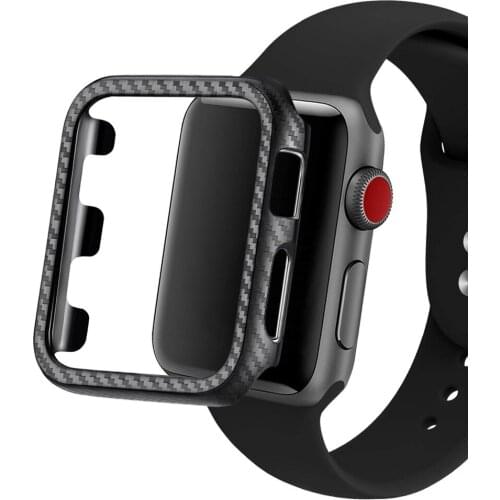 Carbon Fiber Pattern Hard PC Watch Protector Case for Apple Watch i-Watch series 1 2 3 Protective Cover Cases 42mm 38mm