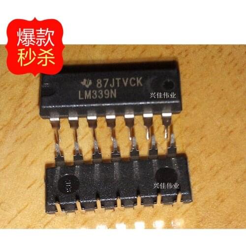 10PCS New original authentic LM339 LM339N DIP-14 TI four precision voltage comparator