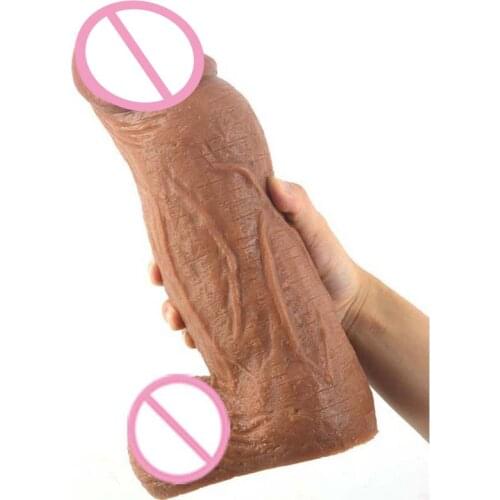 27.5*8cm Super Big Huge Dildo Realistic Penis Adult Sex Toys For Women Masturbator Erotic Large Black Dildos Fake Dick