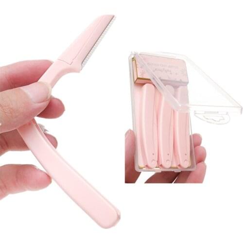 3pcs/set Eyebrow Epilator Facial Armpit Hair Razor Safety Beauty Face Eye Brow Shaper Shaver Stainless Steel Blades Makeup Tool