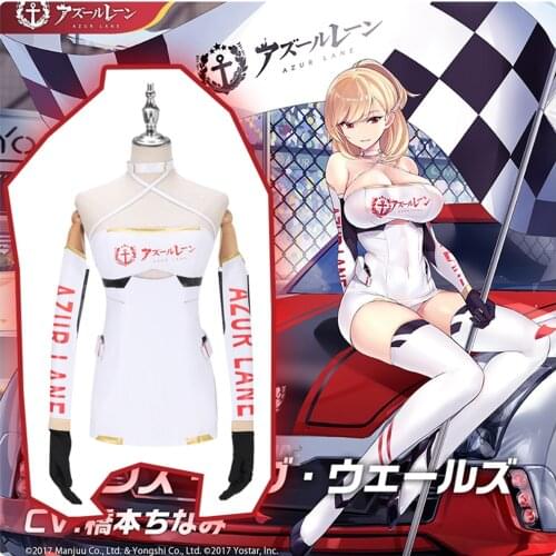Azur Lane Sports Uniform HMS Prince of Wales/PoW Swimwear Summer Cloth Halloween Cosplay Costume for Woman
