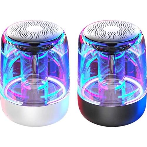 C7 Portable Bluetooth 5.0 Speaker Transparent LED Luminous Subwoofer TWS 6D Surround HIFI Stereo Cool Audio For Mobile Phone