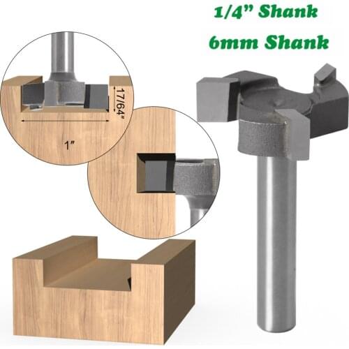 1PC 6mm OR 1/4″shank 3 teeth T-Slot Router Bit Milling Straight Edge Slotting Milling Cutter Cutting Handle for Wood Woodwork