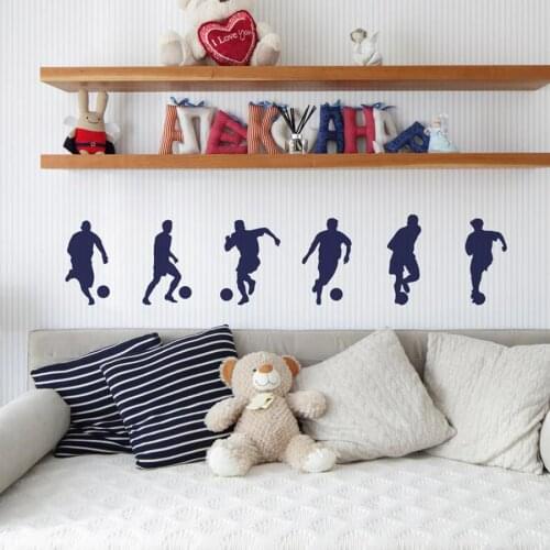 Soccer Ball Football Wall Sticker Decal For Kid Room Decor Sport Boy Bedroom Soccer Player Art Vinyl Wall Decal Home Decor C106