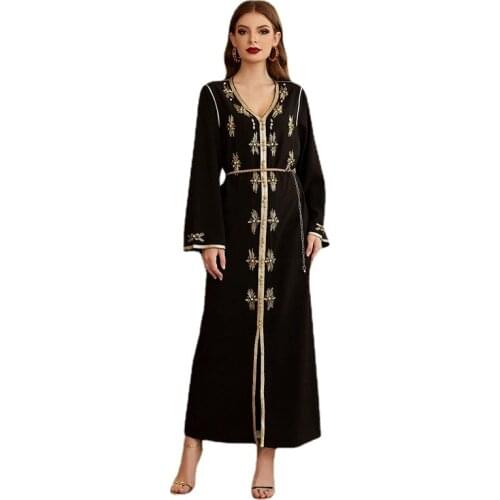 Eid Ramadan Black Abaya Dubai Turkey Hijab Muslim Dress Islam Clothing Dresses For Women Robe De Soiree Longue Femme Kaftan