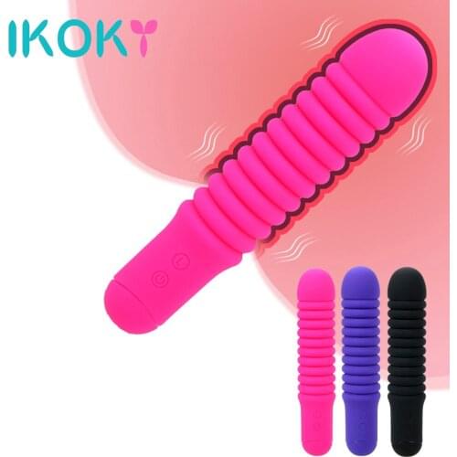 IKOKY Magic Wand Female Masturbator AV Stick G-spot Massager Clitoris Vagina Stimulator Dildo Vibrator Sex Toys for Women Erotic