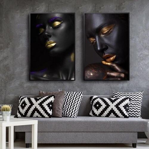 Canvas Painting Printing Paintings Hot Chick Black Lady Nordic Decoration Picture Bedroom Living Room