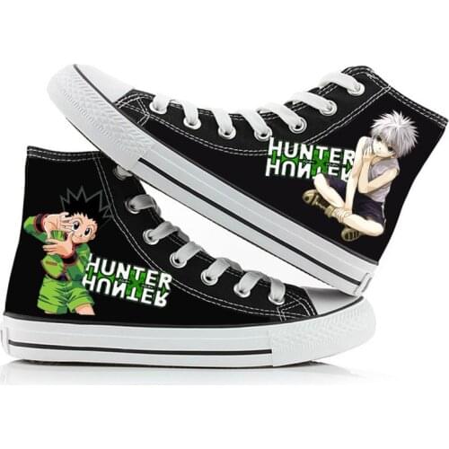 Anime hunter x hunter Killua Zoldyck Cosplay Casual Canvas Shoes 3D Print High Top Lightweight Breathable Shoes For Boys Girls