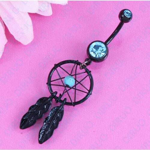 Dream catcher belly navel ring navel piercing body piercing jewelry 14G Stainless steel Nickel-free