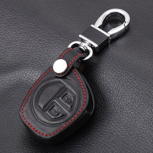 2 button Leather car key case Key Cover For Suzuki For Amagatarai For Shangyue SX4 SWift Liana Alto Igins Esteem Baleno GR