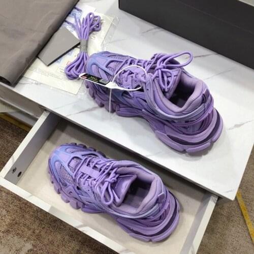 New color purple and blue Track.2 upgrade platform sneakers old dad shoes retro sneakers outdoor concept shoes couple sneakers