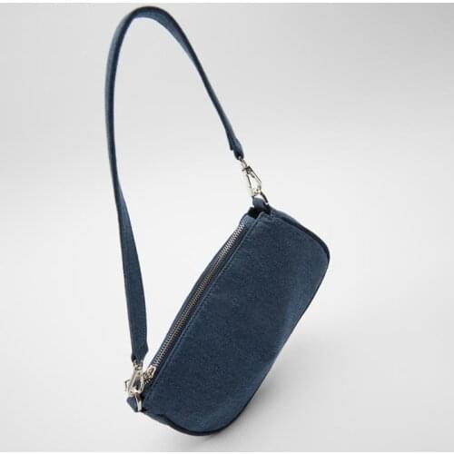 Fashion Women Bag Purses and Handbags Luxury Designer Underarm Bag Vintage Blue Denim Shoulder Crossbody Bag for Women 2020