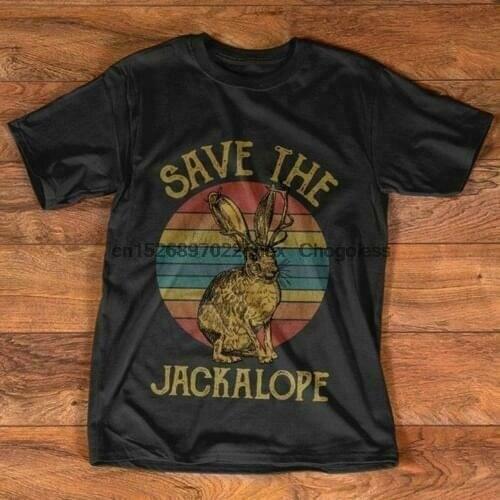 Save The Jackalope Vintage Men T-Shirt Cotton S-6XL