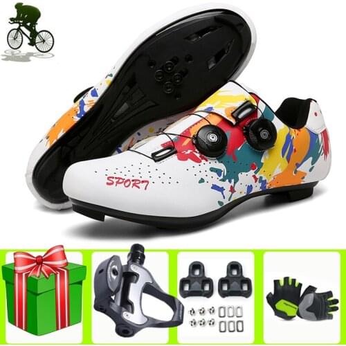 Men Cycling Sneakers Sport Route Road Bike Shoes Flat Racing Sneakers Women Professional Bicycle Zapatillas Bicicleta Carretera
