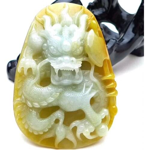 Jade A goods, good kind of delicate and colorful, there are dragons and dragons on the housependantep2909