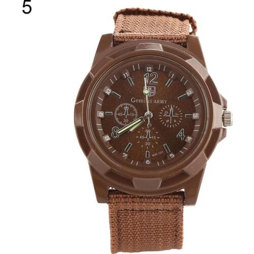 Casual Men Watch Fashion Military Army Style Nylon Band Sports Analog Quartz Wrist Watch